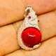 RED Ball Naga-eye Thai Amulet Leklai Keaw Pendant 925-silver Jewelry