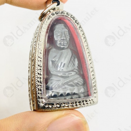 Leklai Natural Stone Lp Tuad Thai Amulet Money Magnetism Rich Lucky Lp Huan