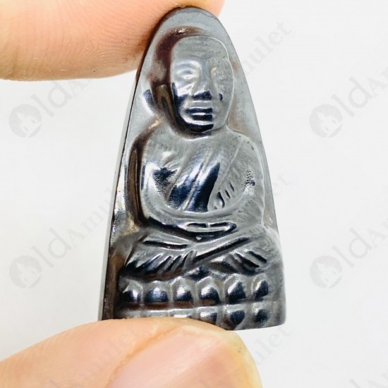 Leklai Natural Stone Lp Tuad Thai Amulet Money Magnetism Rich Lucky Lp Huan