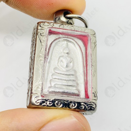 Thai Amulet Somdej Lek Lai Silver Mercury Wealthy Money Rich Small somporn