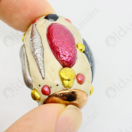 4cm Leklai Amulet Lp Somporn 59 Types Takud Watcharatad White BE2560