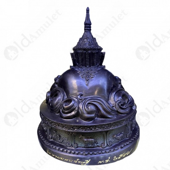 5inch Statue Thai Amulet Ra-Hu Wealthy Lucky Bronze Black Lp Key BE.2548