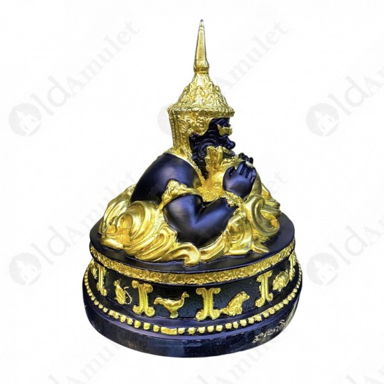 5inch Statue Thai Amulet Ra-Hu Wealthy Lucky Gold Paint Lp Key BE.2548