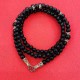 Black Beads Necklace W-shape Hook For Thai Amulet Pendants Long-30cm