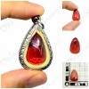 Red Lotus Naga-eye Thai Holy Real Amulet Gemstone 100% Authentic Size-M