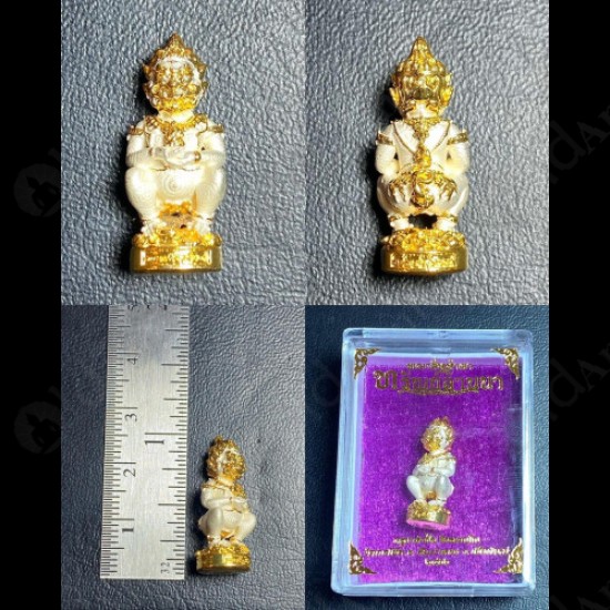 Sihuhata 4ears5eyes SMALL 2.5cm Thai Amulet Body-WHITE Kruba Komfun Be.2566 Sihuhata 4ears5eyes SMALL 2.5cm Thai Amulet Body-WHITE Kruba Komfun Be.2566