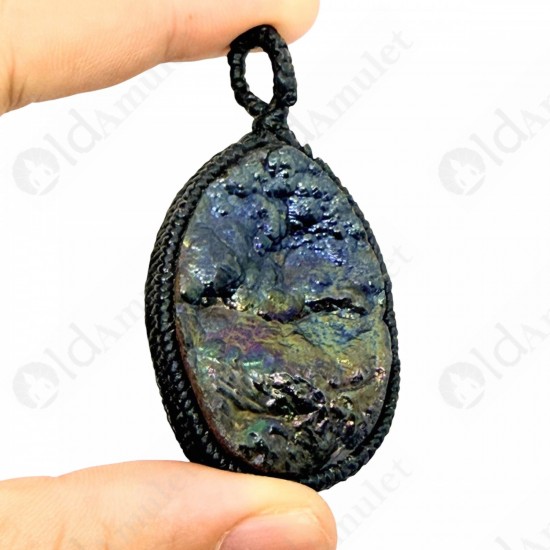 LekLai Rainbow 7Color Umkrum Natural Stone Thai Amulet Pendant Life Protection