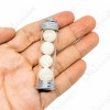 Round White Cave Pearl Thai Amulet Buddha Relics ARAHANT Stone 4Mini Takrud
